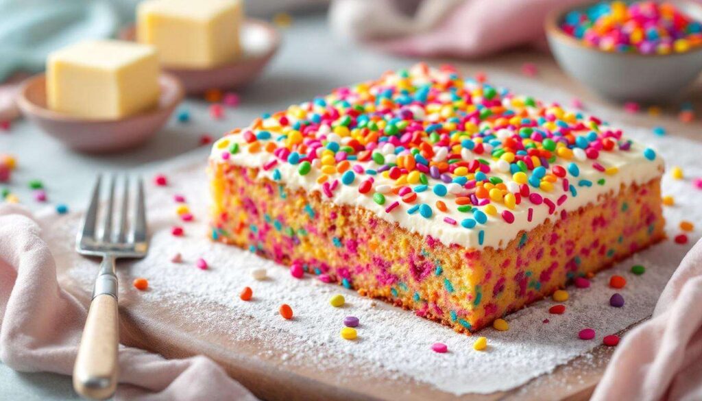 Konfettikuchen vom Blech: bunt & süß perfekt für Karneval & Kinderfasching