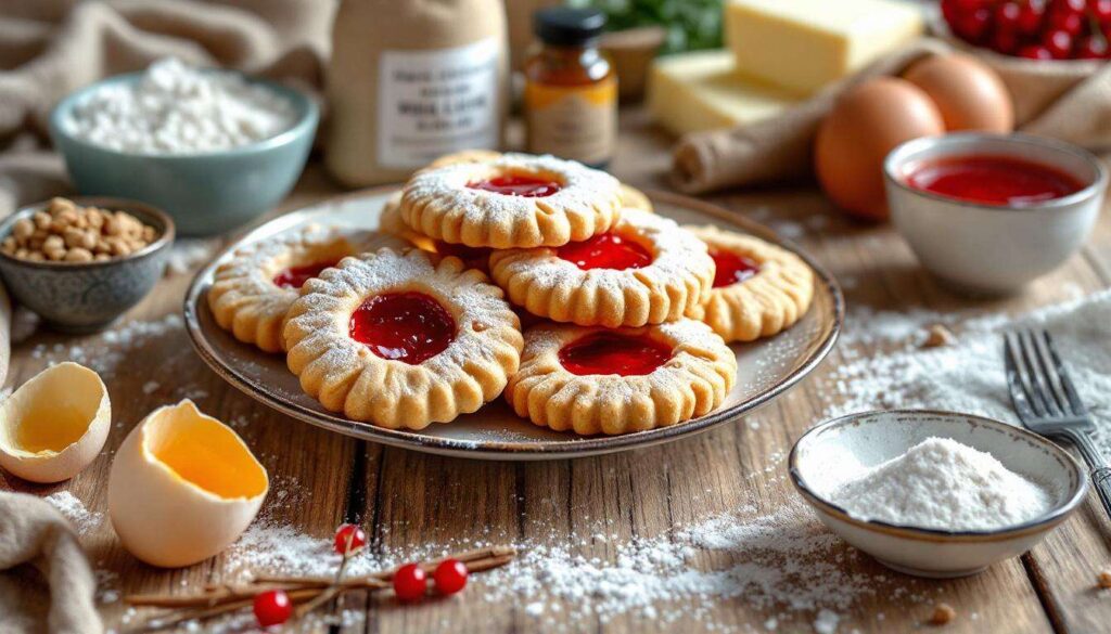 Haselnuss-Marmeladen-Kekse mit Johannisbeergelee – zart, nussig und lange frisch