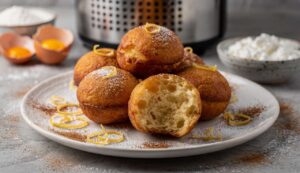 Quarkbällchen ohne Frittieren: Die Heißluftfritteuse macht sie knusprig und leicht